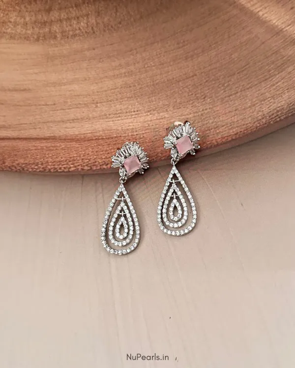 Pink_Maya_Cz_Stone_Rhodium_Dangler_Earrings