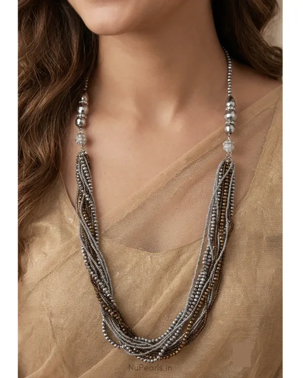 3_In_1_Handmade_Fizza_Silver_Bronze_Crystal_Convertible_Long_Mala_Necklace