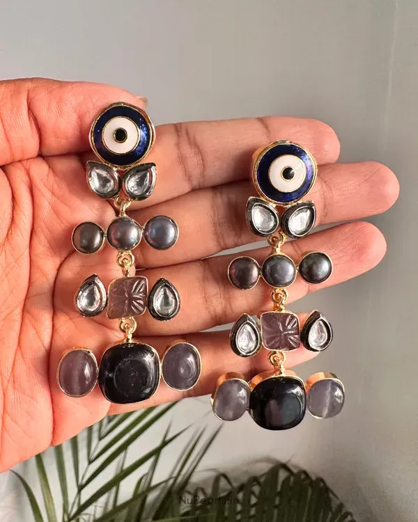 Black_Evil_Eye_Asvi_Earrings_Designer_Handcrafted