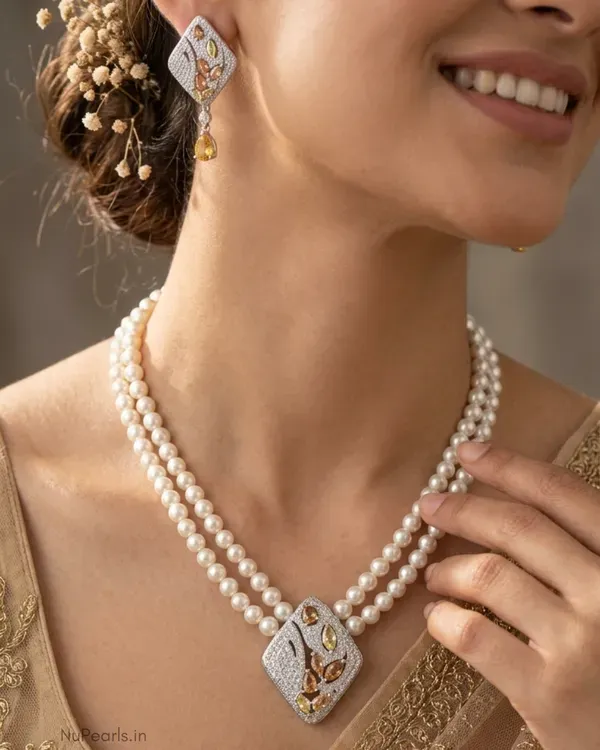 Yellow_Biege_Lola_Ad_Pearl_Necklace_With_Ad_Back_Clasp_Earrings_Rhodium