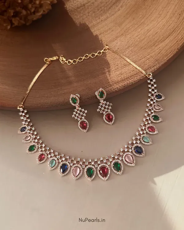 Multi_Pahel_Necklace_18k_Rose_Gold_Plated_Cz_Studded_Jewellery_Set_For_Wo