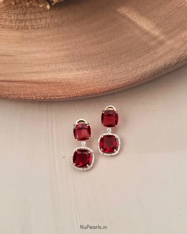 Red_Lucy_Doublet_Cz_Stone_Rose_Gold_Earrings