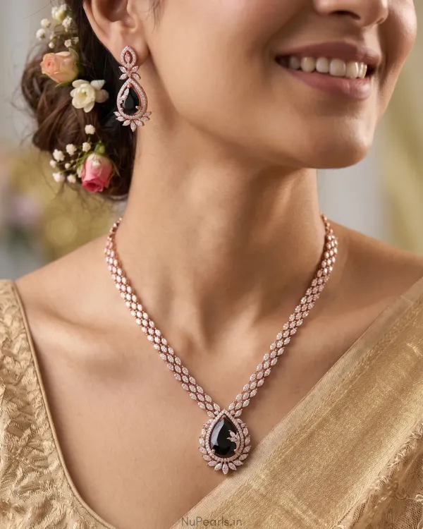 Black_Kyra_Ad_Stone_18k_Rose_Gold_Plated_Drop_Necklace_For_Women