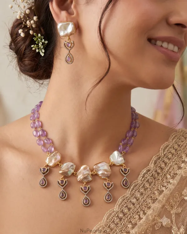 Purple_Mother_Of_Pearl_Kundan_Nausheen_Necklace_Set_With_Double_Layer_Sto_More