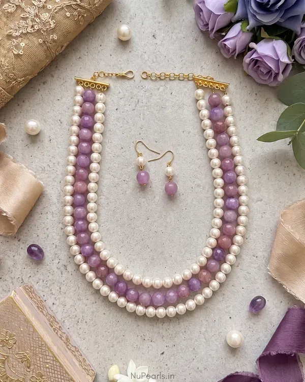Purple_Lila_Pearl_Stone_3_Layered_Mala_Necklace_For_Women