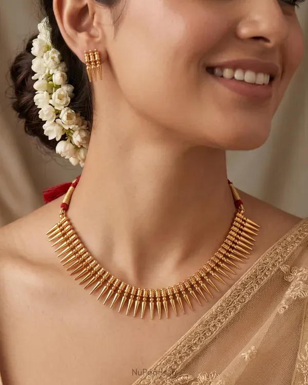 Laksha_Traditional_Statement_Spike_Necklace_Set_In_Antique_Gold_Finish