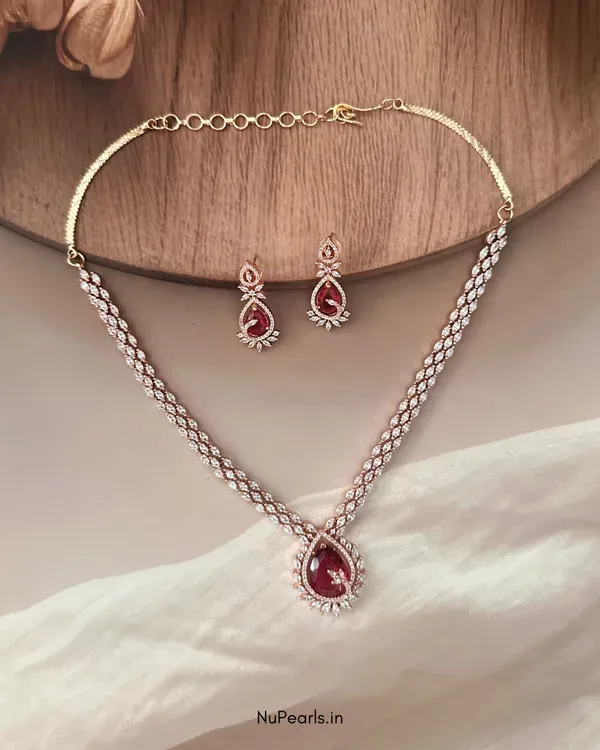 Red_Kyra_Ad_Stone_18k_Rose_Gold_Plated_Drop_Necklace_For_Women