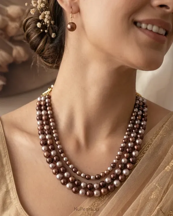 Handmade_Brown_Aesha_3_Layered_Pearl_Mala_Necklace_With_Earrings