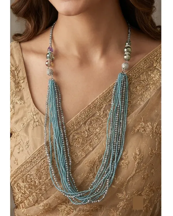 3_In_1_Handmade_Fizza_Teal_Blue_Crystal_Convertible_Long_Mala_Necklace