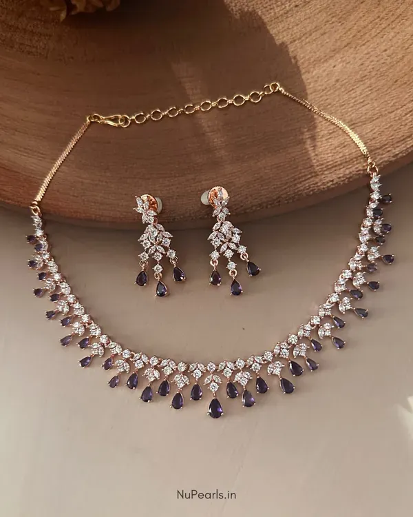 Purple_Dwani_Necklace_18k_Rose_Gold_Plated_Cz_Studded_Jewellery_Set_For_W