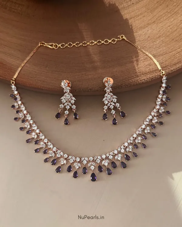 Purple_Dwani_Necklace_18k_Rose_Gold_Plated_Cz_Studded_Jewellery_Set_For_W