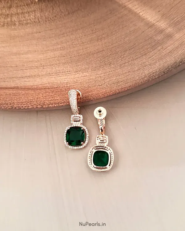 Green_Aria_Ad_Stone_Drop_Earrings_18k_Rose_Gold_Plated_Party_Earrings