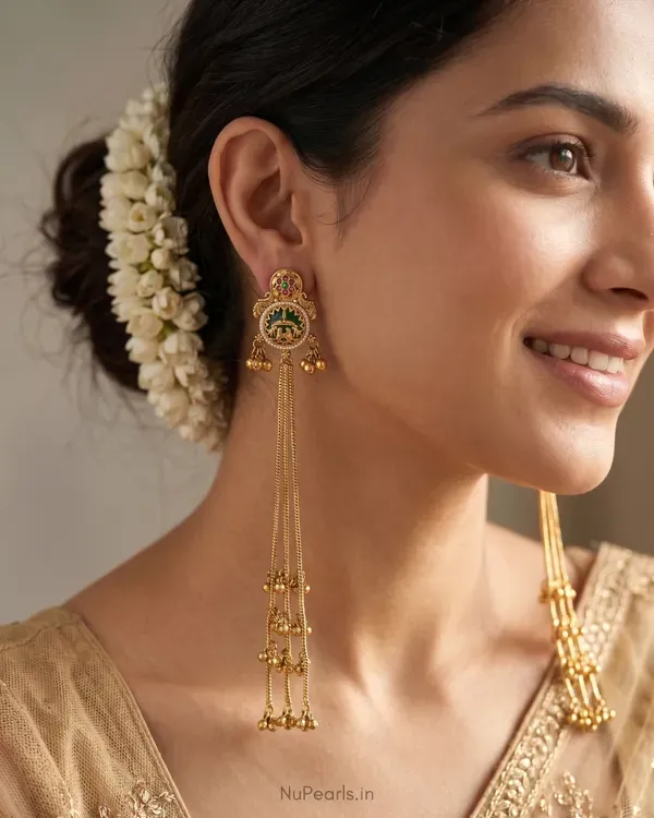 Mint_Green_Siddhi_Kashmiri_Long_Ghunghroo_Drop_Earrings_In_Antique_Gold