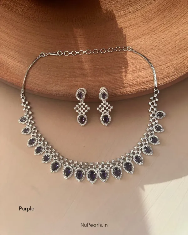 Purple_Pahel_Necklace_Rhodium_Plated_Cz_Studded_Jewellery_Set_For_Women