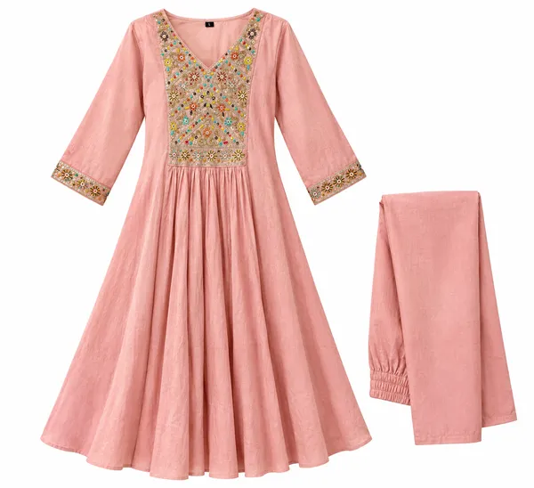 Pink_Embroidered_Anarkali_Suit_Set_for_Women