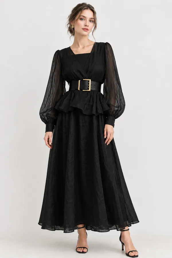 Black_Sheer_Sleeve_Maxi_Dress_for_Women