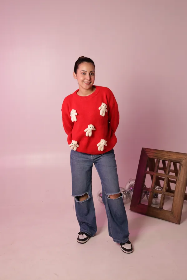 Red_Teddy_Applique_Sweatshirt_for_Women