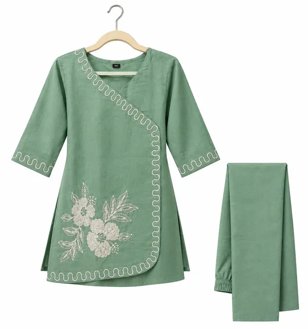 Green_Embroidered_Straight_Kurta_Set_for_Women