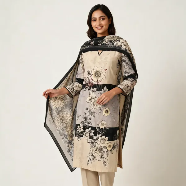 Beige_Crepe_Printed_Straight_Kurta_Set_For_Women