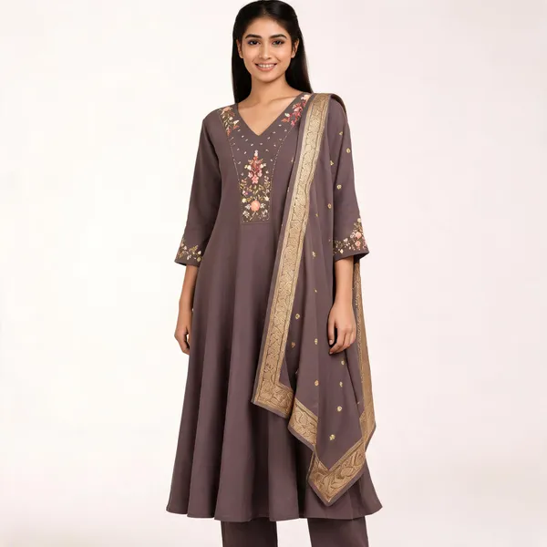 Mauve_Linen_Flared_Embroidered_Anarkali_Suit_Set_For_Women