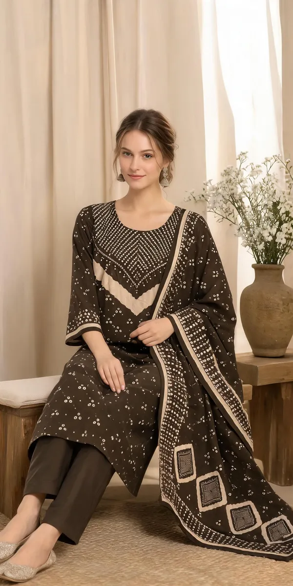 Brown_Glaze_Cotton_Printed_Straight_Kurta_Set_For_Women