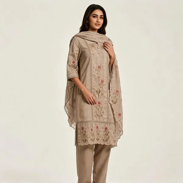 Beige_Zam_Cotton_Straight_Fit_Floral_Kurti_Set_For_Women