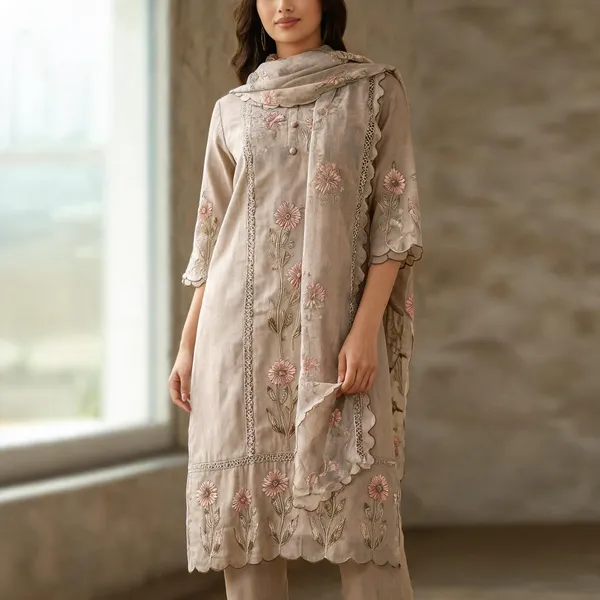Beige_Zam_Cotton_Straight_Fit_Floral_Kurti_Set_For_Women