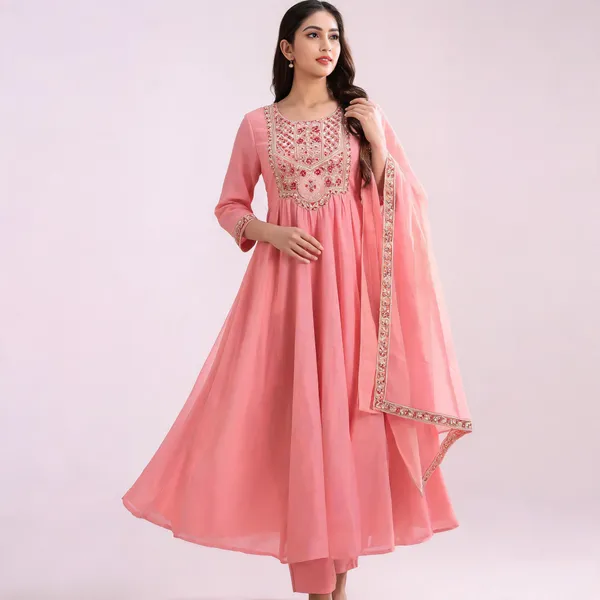 Pink_Pure_Chiffon_Flared_Embroidered_Anarkali_Suit_Set_For_Women