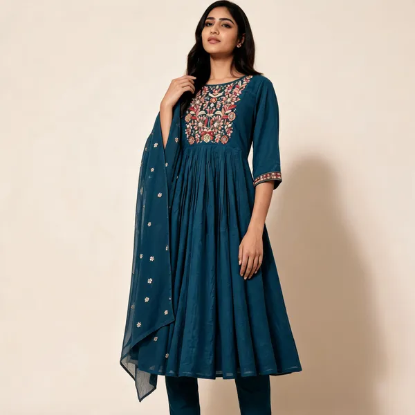Blue_Pure_Mal_Mal_Flared_Embroidered_Anarkali_Suit_Set_For_Women