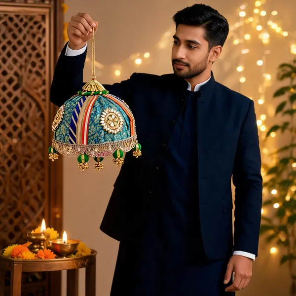 Fabric_Traditional_Floral_Brocade_Hanging_Decorative_Chhatri