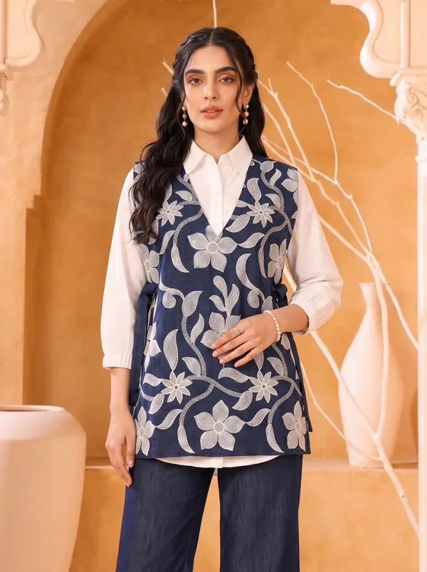 Navy_Floral_Embroidered_Three_Piece_Set_for_Women