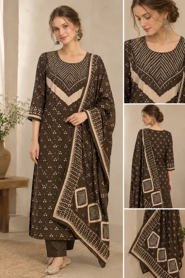 Brown_Printed_Ethnic_Kurta_Set_for_Women