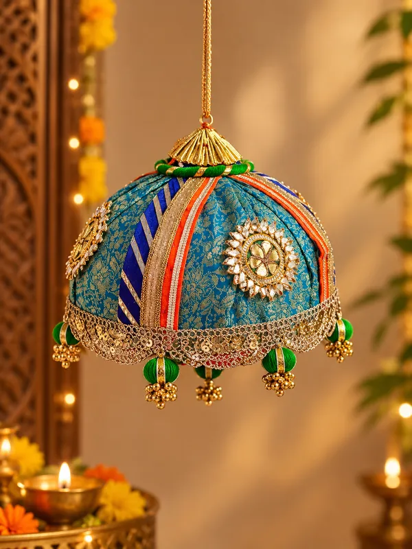 Fabric_Traditional_Brocade_Hanging_Decor_Chhatri