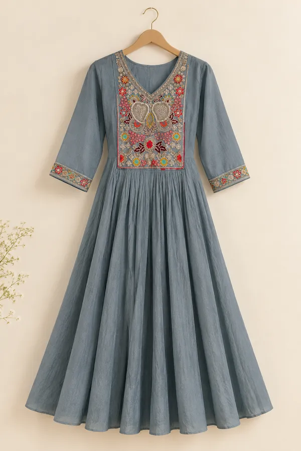 Grey_Embroidered_Anarkali_Suit_Set_for_Women