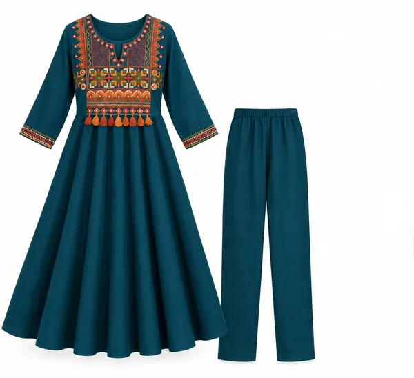 Teal_Embroidered_Anarkali_Suit_Set_for_Women