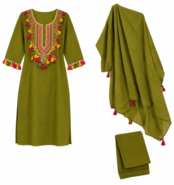 Olive_Embroidered_Ethnic_Kurta_Set_for_Women