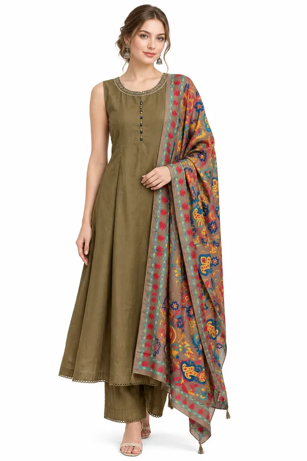 Olive_Printed_Ethnic_Kurta_Set_With_Dupatta_for_Women