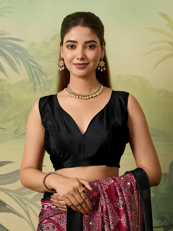 Maroon_Chinon_Printed_Ethnic_Saree_For_Women