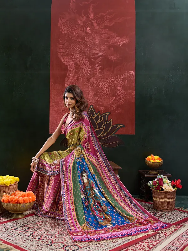 Multicolor_Crepe_Silk_Printed_Ethnic_Saree_For_Women