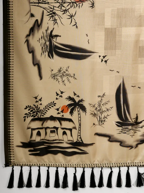 Beige_Heavy_Tussar_Silk_Printed_Ethnic_Saree_For_Women