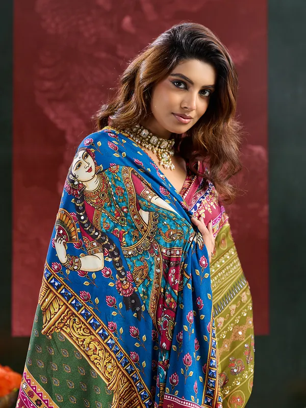 Multicolor_Crepe_Silk_Printed_Ethnic_Saree_For_Women