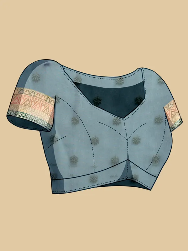 Blue_Brasso_Floral_Print_Saree_For_Women