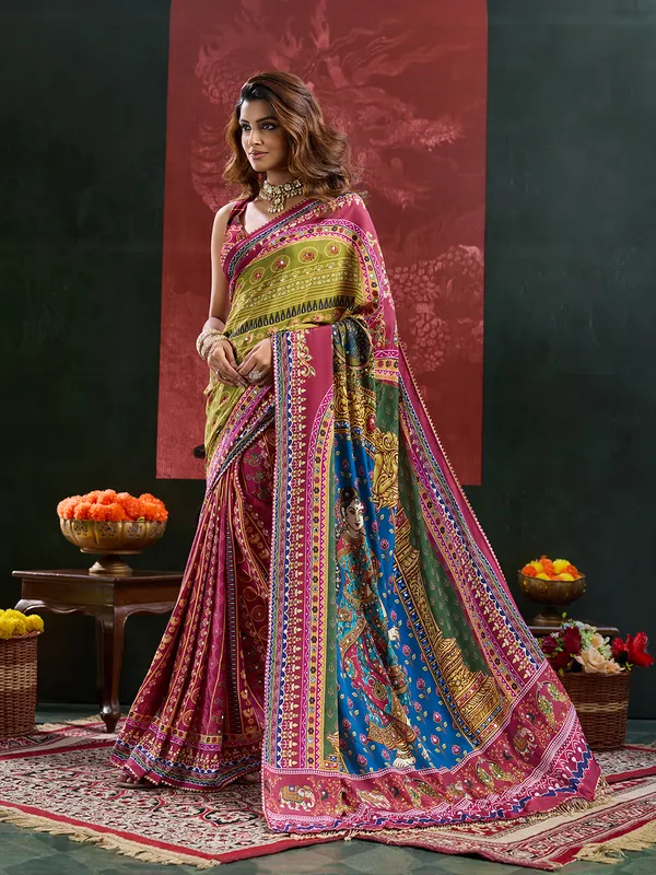 Multicolor_Crepe_Silk_Printed_Ethnic_Saree_For_Women