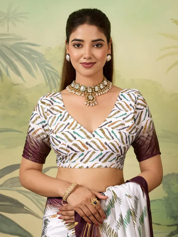 White_Crepe_Silk_Printed_Saree_For_Women