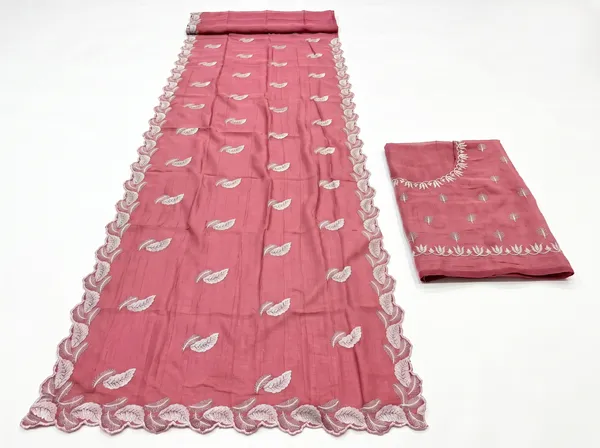 Pink_Chiffon_Paisley_Embroidered_Saree_With_Blouse_Piece_For_Women