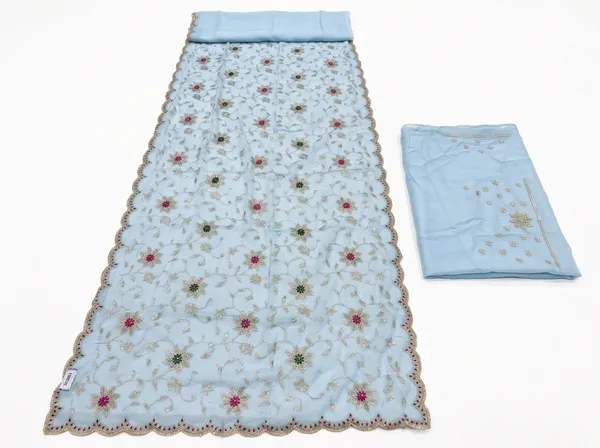 Light_Blue_Crunchy_Chiffon_Floral_Embroidered_Saree_For_Women