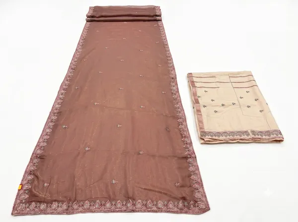 Brown_Silk_Embroidered_Saree_With_Blouse_Piece_For_Women