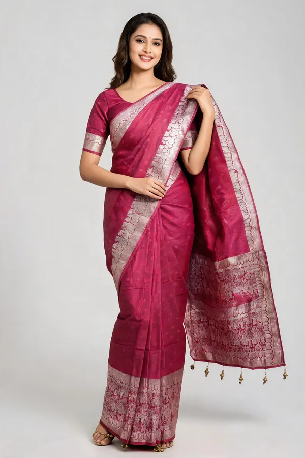 Magenta_Royal_Silk_Woven_Saree_With_Blouse_Piece_For_Women