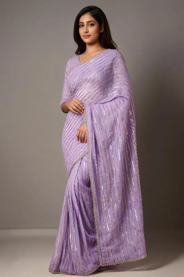 Lavender_Frendy_Chiffon_Sequin_Saree_With_Blouse_Piece_For_Women