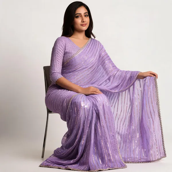 Lavender_Frendy_Chiffon_Sequin_Saree_With_Blouse_Piece_For_Women